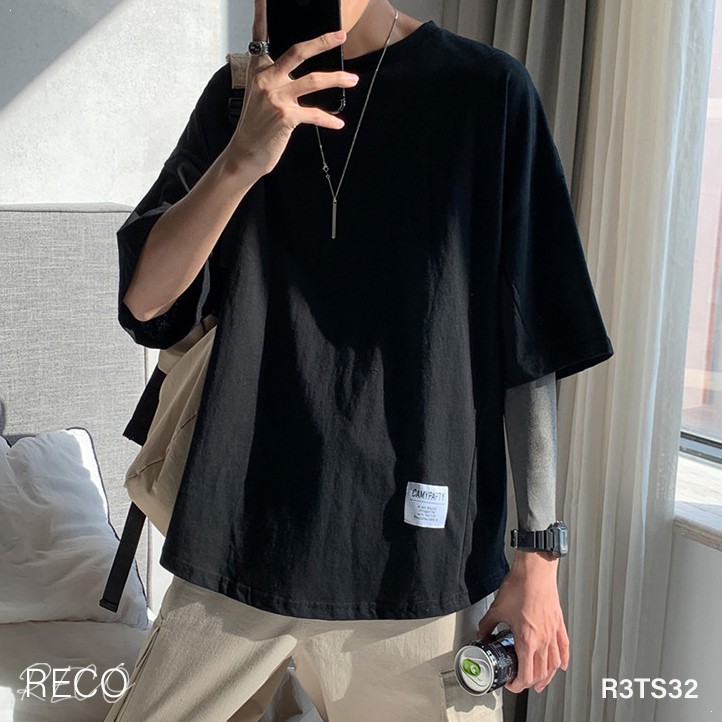 Áo thun, phông nam Hàn Quốc cao cấp dáng rộng tay lỡ T-Shirt Loose R3TS32 Unisex
