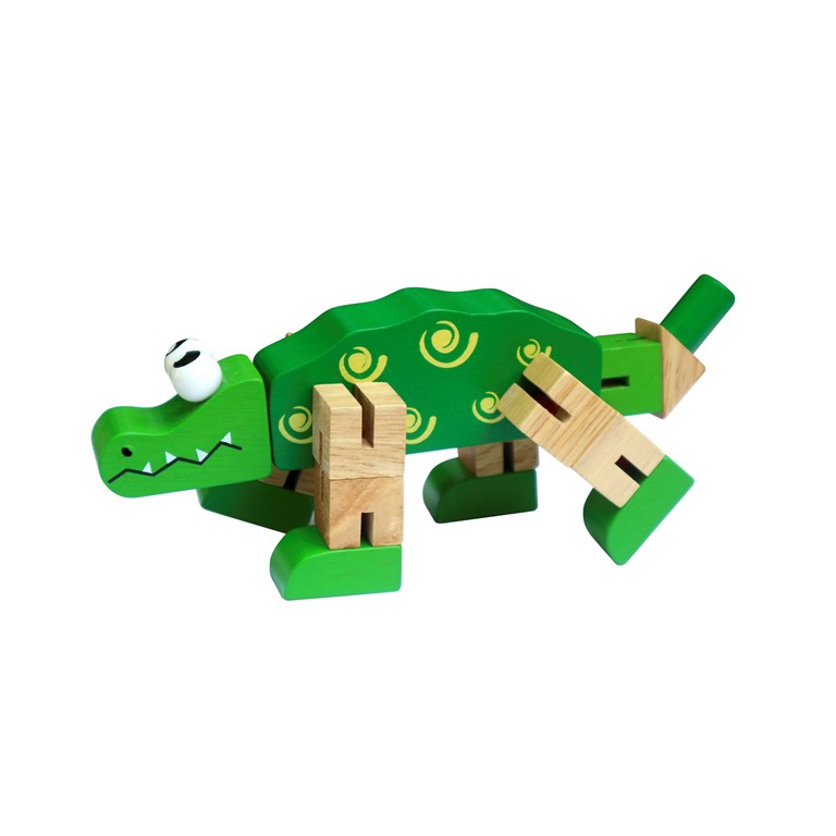 Đồ chơi gỗ Cá sấu luồn thun Winwintoys 67052