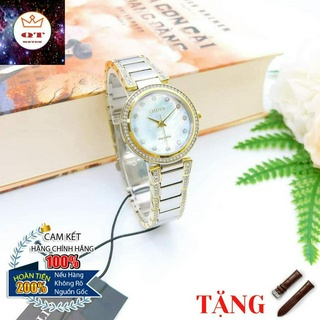 Đồng hồ nữ citizen eco drive em0844-58d chính hãng tặng kèm dây da cao cấp