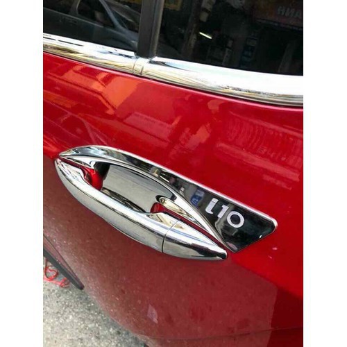 Ốp tay nắm cửa, hõm cửa ô tô Hyundai I10 đời 2015 đến 2020 Mạ Crom