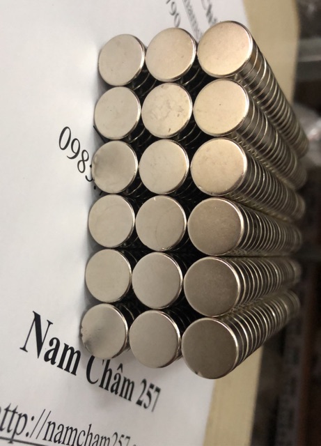 bộ 10 viên nam châm viên trắng 14x5mm - Round magnet 14x5mm, loại nam châm đất hiếm lực hút mạnh