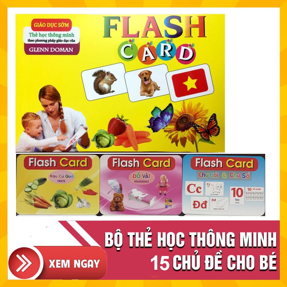 THẺ HỌC SONG NGỮ 15 CHỦ ĐỀ LOẠI TO, GIÁO DỤC SỚM CHO TRẺ TỪ 0 ĐẾN 6 TUỔI THEO PHƯƠNG PHÁP GLENN DOMAN