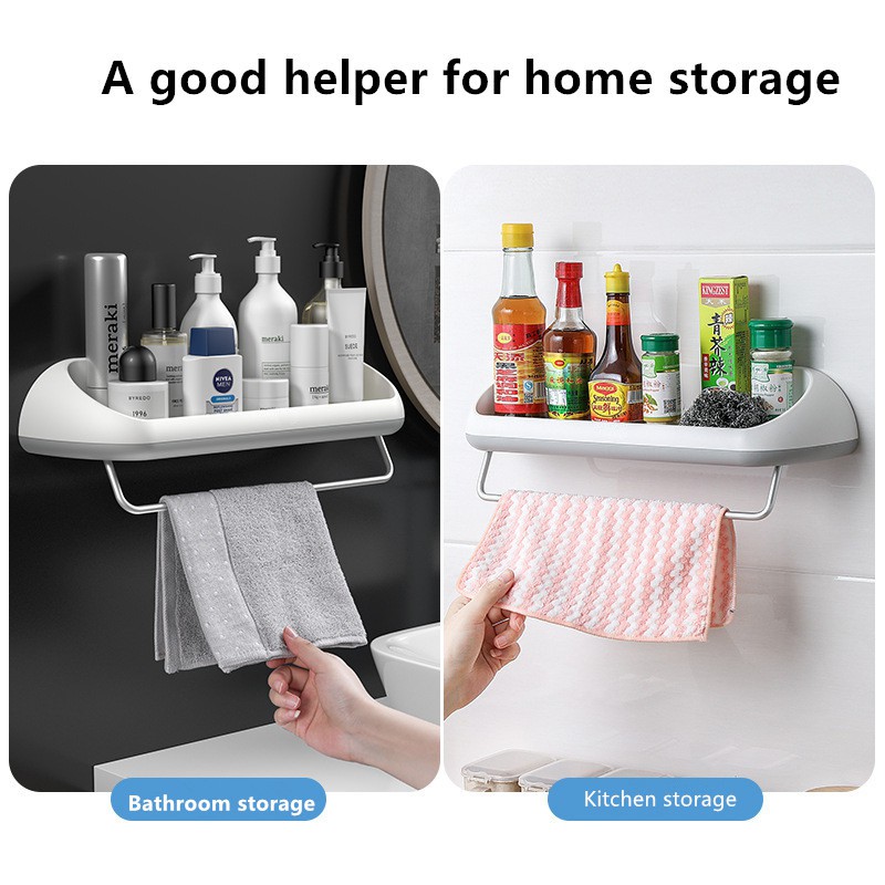 OUSUWO Kitchen rack bathroom towel bar storage