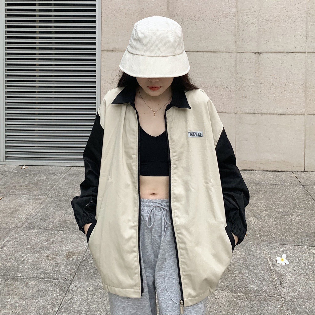 [SỈ RẺ HƠN IB] Áo Khoác Dù 2 Lớp BMO Tay Phối Chất Dày 2 Lớp Kiểu Dáng Unisex Nam Nữ Ulzzang