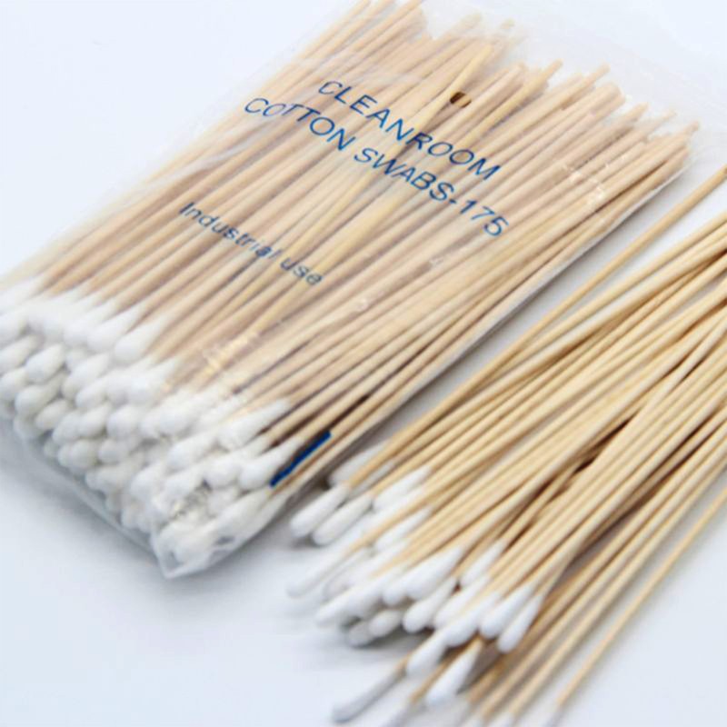 Bộ 100/200 cây tăm bông cán dài 6inch sử dụng tiện lợi