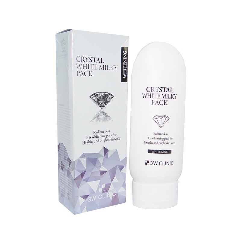 Kem ủ Trắng Toàn Thân 3W Clinic Crystal White Milky Pack Nâng Tone Body Cấp Tốc Cho Nàng 200gr