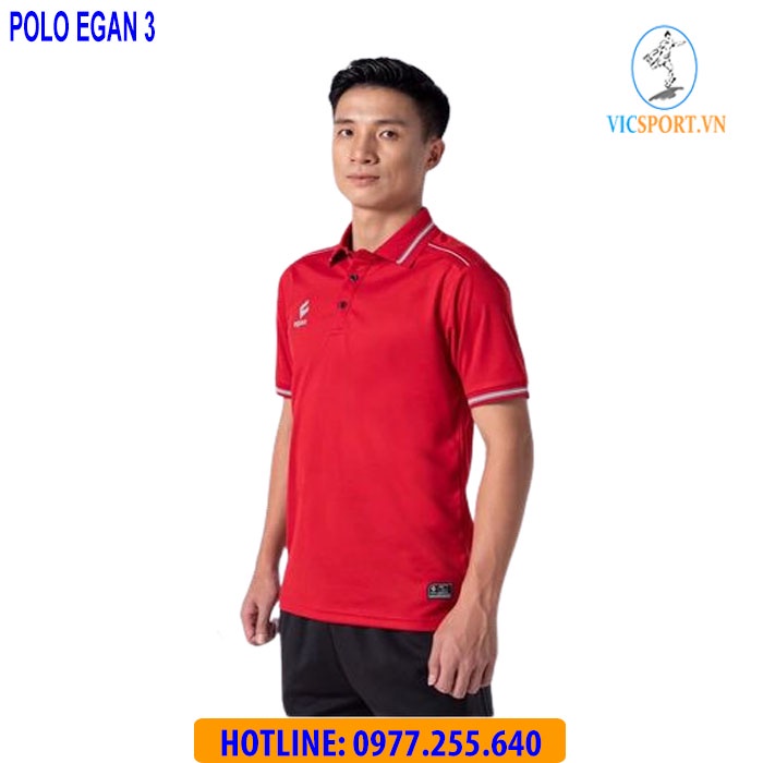 Áo Polo UV Egan Màu Đỏ 03 Bảo Vệ Làn Da Phù Hợp Tập Luyện Thể Thao Đi Chơi Dạo Phố UV03 - Vicsportvn
