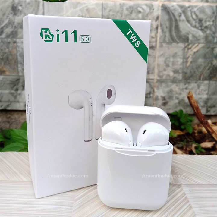 [Mã ELFLASH5 giảm 20K đơn 50K] Tai nghe i11 Bluetooth 5.0 cảm ứng vân tay - BH 1 đổi 1