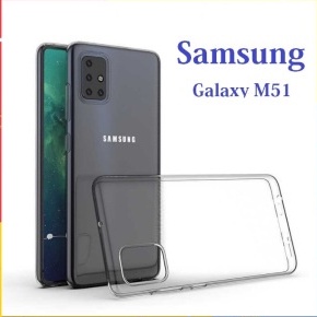 Ốp lưng samsung Galaxy M51- Ốp lưng silicon trong suốt, Kính cường lực màn hình
