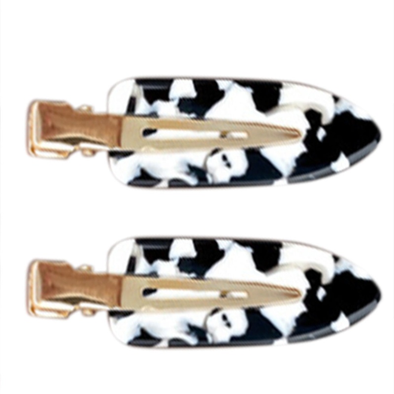 Kẹp Tóc Mỏ Vịt Bằng Acrylic In Họa Tiết Da Báo Thời Trang