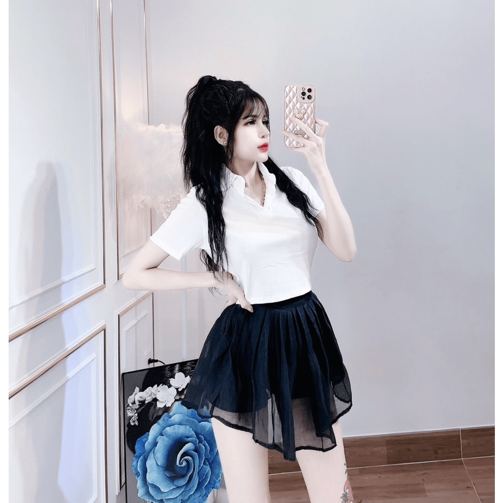 [ HOT TREND ] SET ÁO GÂN/ VÁY VOAN, XINH CỰC, CHẤT VẢI XỊN XÒ, MÀU SẮC DỄ PHỐI ĐỒ UP