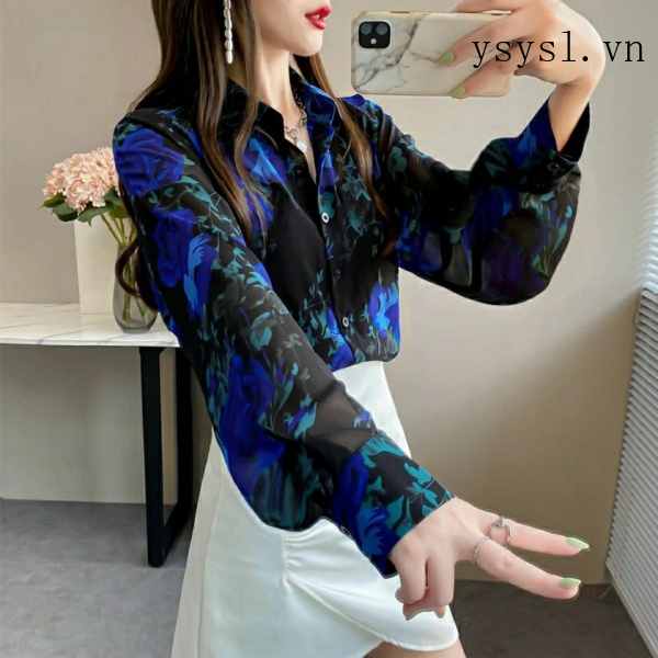 Áo Sơ Mi Chiffon Tay Dài Dáng Rộng Phong Cách Châu Âu Thời Trang Mùa Xuân Mới Dành Cho Nữ 2022