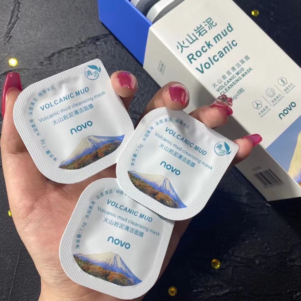 Mặt nạ NOVO bùn núi lửa VOLCANIC MUD trắng da se khít lỗ chân lông