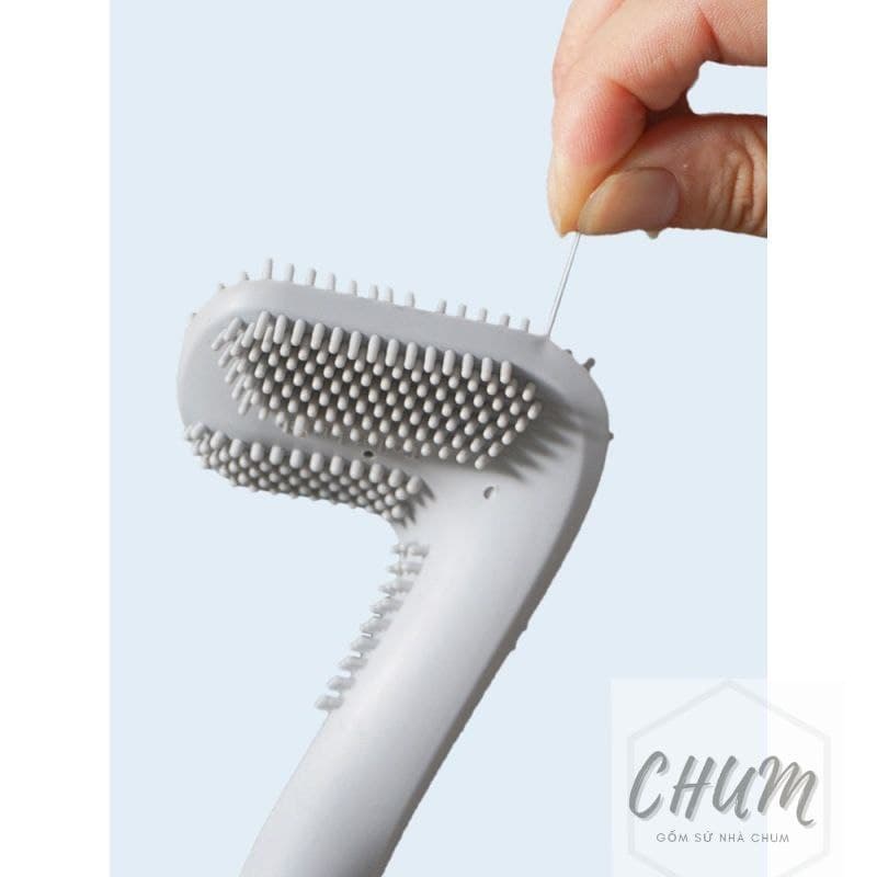 chổi cọ bồn cầu, toilet, vệ sinh nhà tắm Silicon PT20 Chum