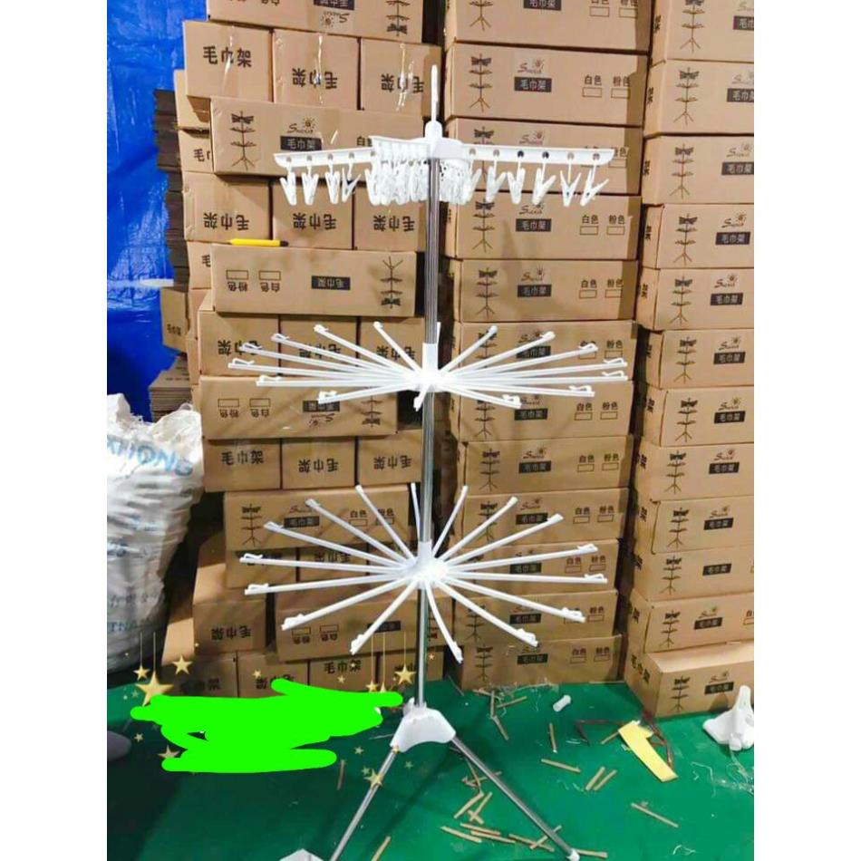 Cây phơi quần áo 3 tầng. Giàn/giá gấp gọn thông minh kiểu mới ( tuyển khách sỉ)