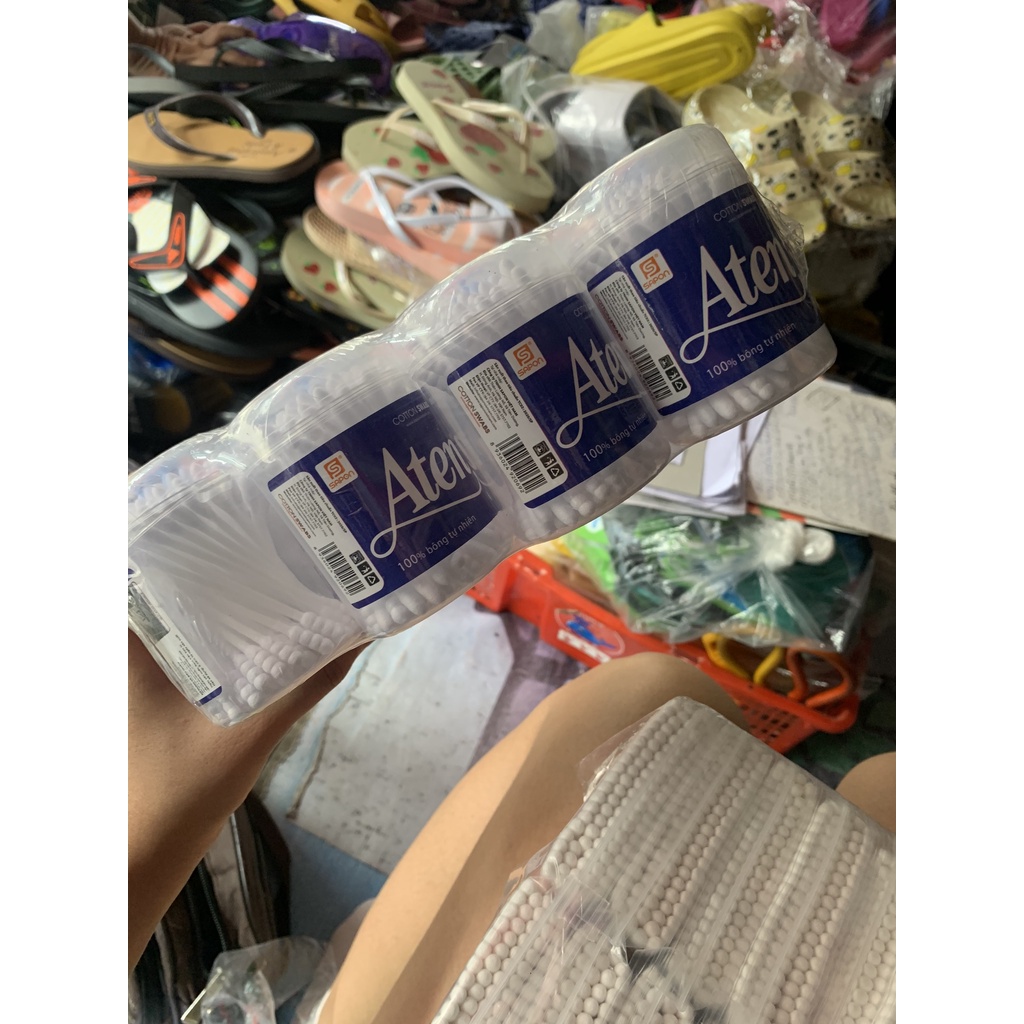 Tăm bông ATEN cho bé sơ sinh, bông tự nhiên