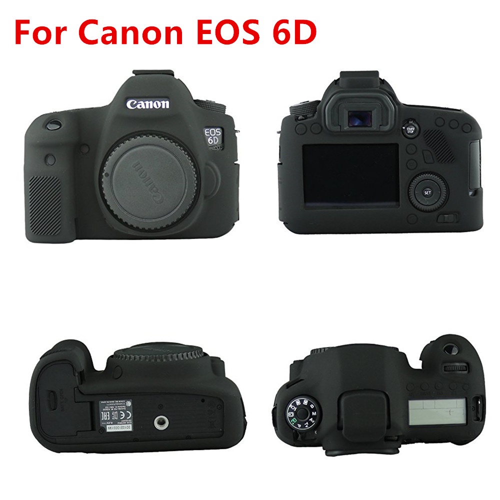 Túi Bảo Vệ Máy Ảnh Bằng Silicone Dành Cho Canon EOS R 6D 7D 80D 800D 750D 4000D 5DSR 5D Mark III IV 5D3 5D4 200D SL2 T100 T7i