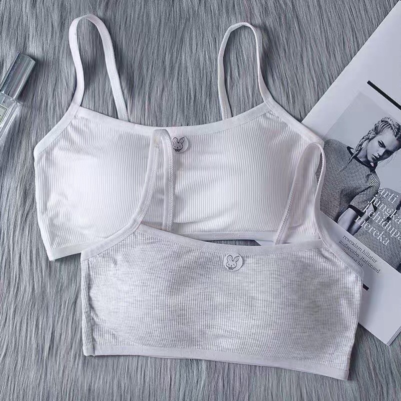 Áo Bra Cotton Hình Thỏ Học Sinh Kèm Mút Ngực, chất đẹp