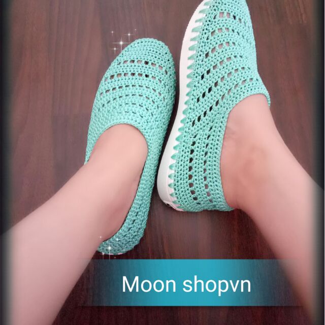 Giày mọi lưới nữ handmade