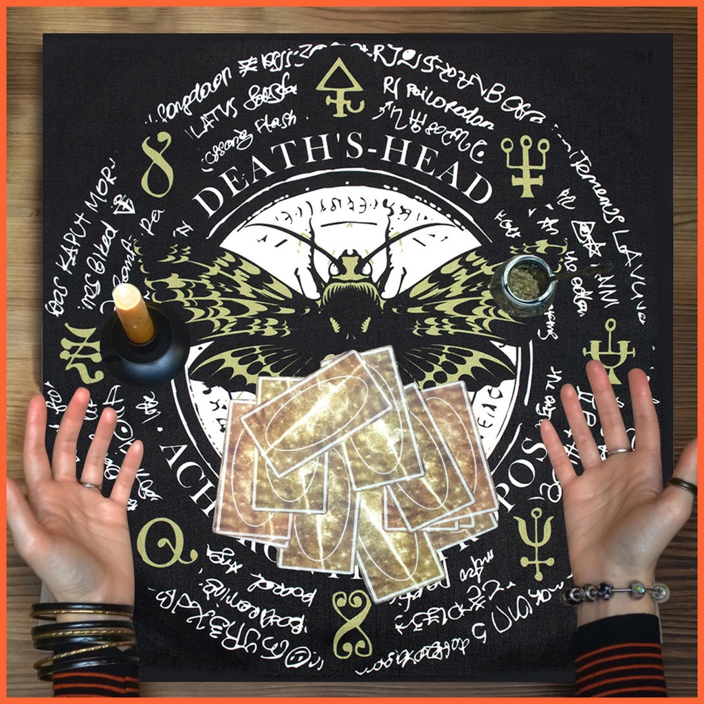 Khăn Trải Bàn Hình Vuông In Họa Tiết Bài Tarot / Phù Thủy / Altar Chiêm Tinh / Phù Thủy