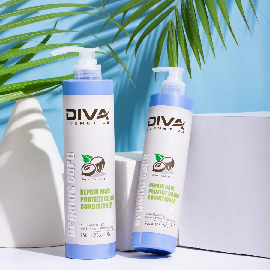 Dầu Gội Xả DIVA Xanh Phục Hồi Siêu Mềm Mượt (chai to 750ml)