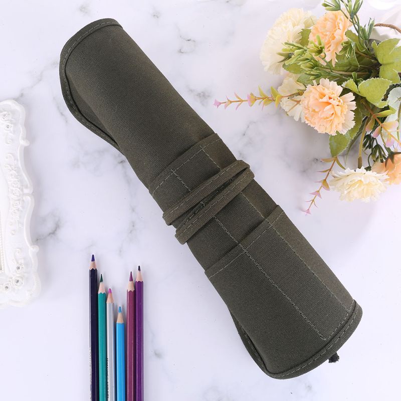 Túi Đựng Bút Chì Màu Nước 30 Ngăn Dạng Cuộn Tiện Dụng Giá Đỡ