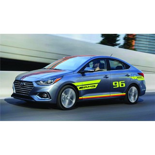 Tem xe Hyundai  Eccent phong cách thể thao - decal eccent