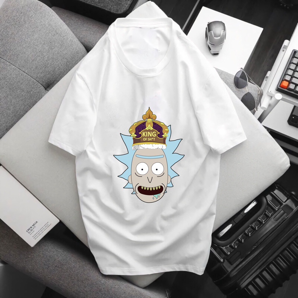 Áo thun cặp nam nữ dán hình nhân vật Rick và Morty chất lừ mẫu mới nhẩt vừa ra mắt - e30