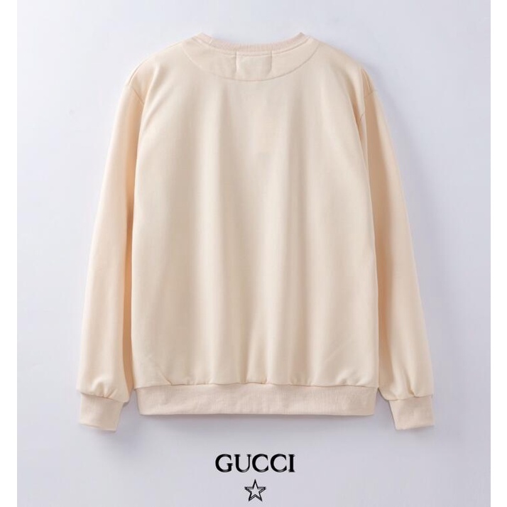 Áo Sweater Gucci Cổ Tròn Chất Liệu Cotton Thêu Họa Tiết Thời Trang Cho Nam Nữ