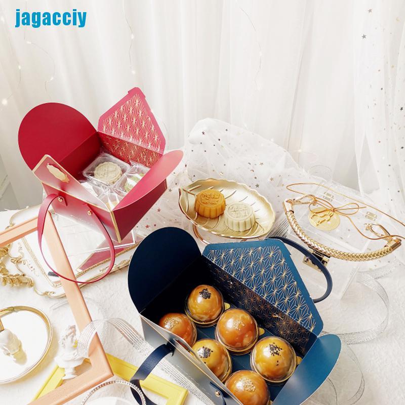 [jagacciy] Leather Portable Rope Candy Bags Dessert Packaging Box Party New Year Gift Decor ggbo