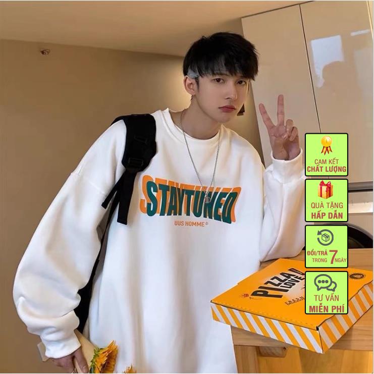 Aó Nỉ Sweater Họa Tiết STAYTUNED siêu dày ,siêu ấm. | BigBuy360 - bigbuy360.vn