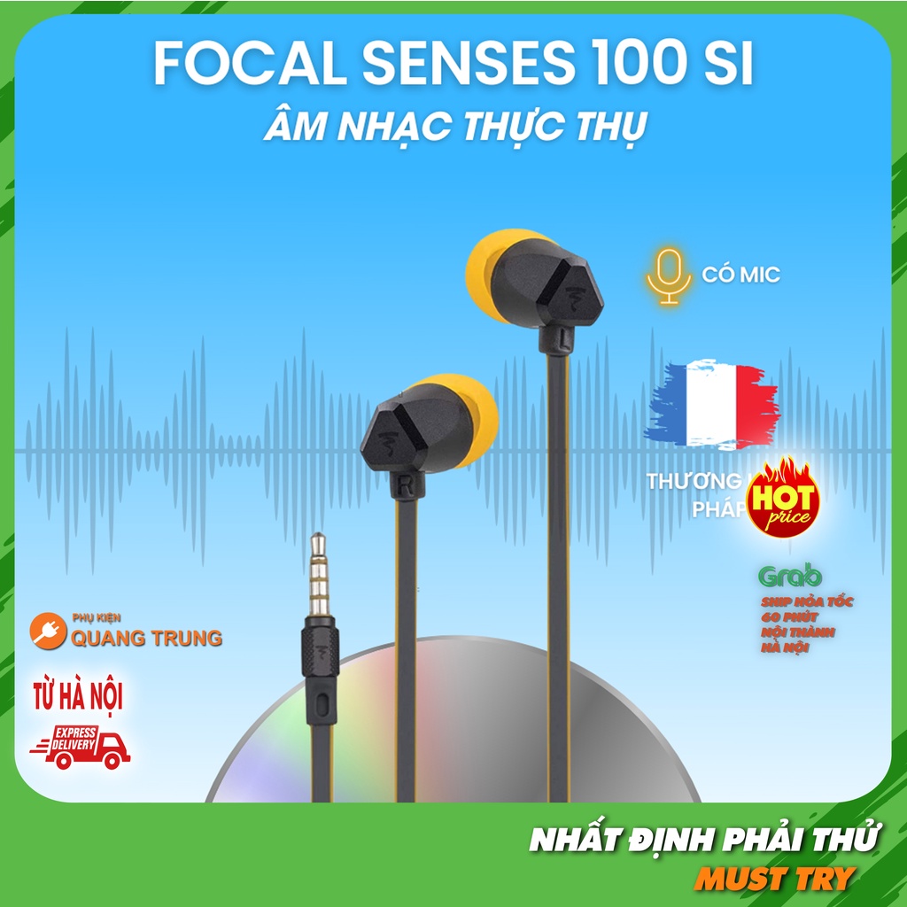 Tai nghe Focal sense 100SI, có mic, bass đập căng cực phê