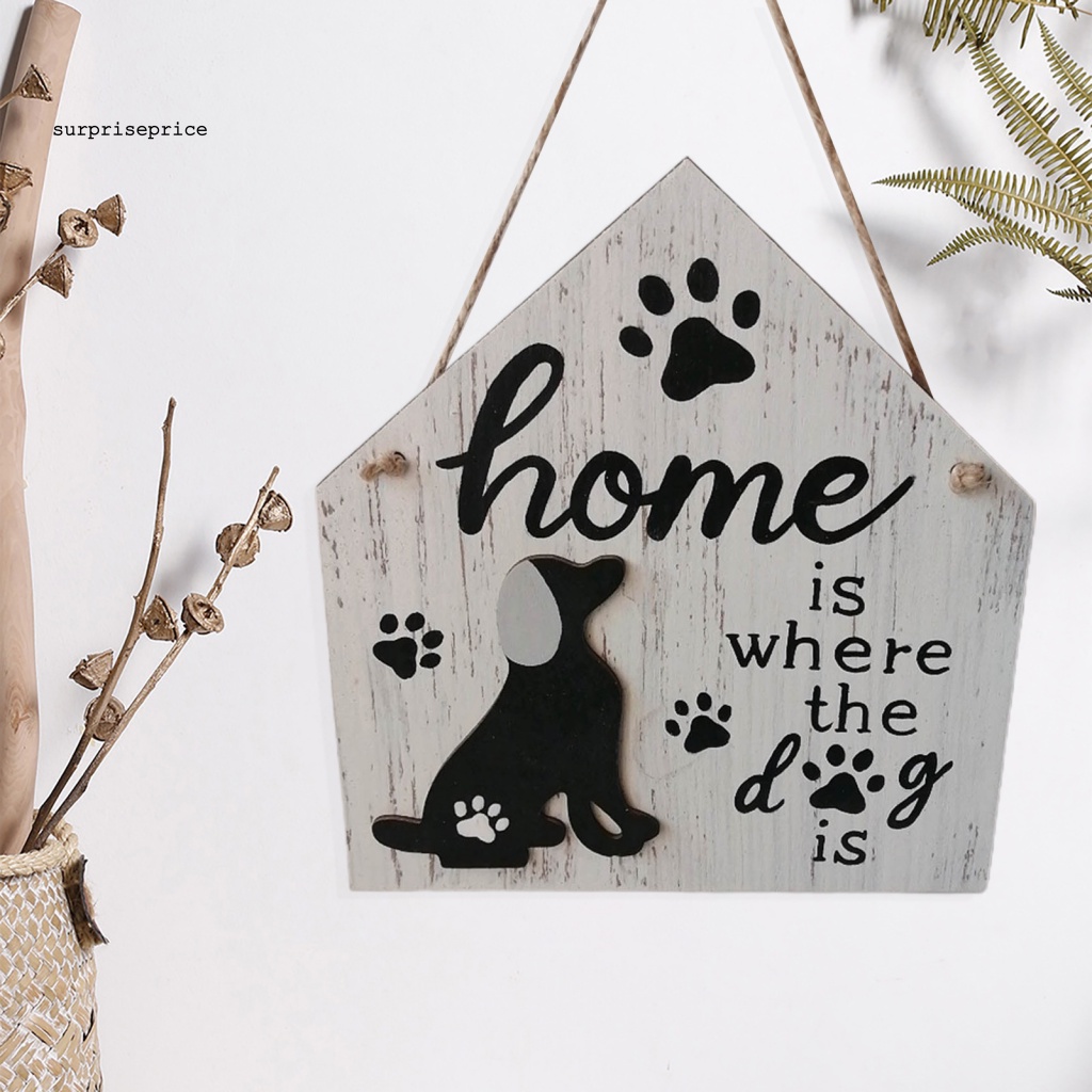 Bảng Gỗ Treo Tường Trang Trí Hình Chó Mèo Đáng Yêu