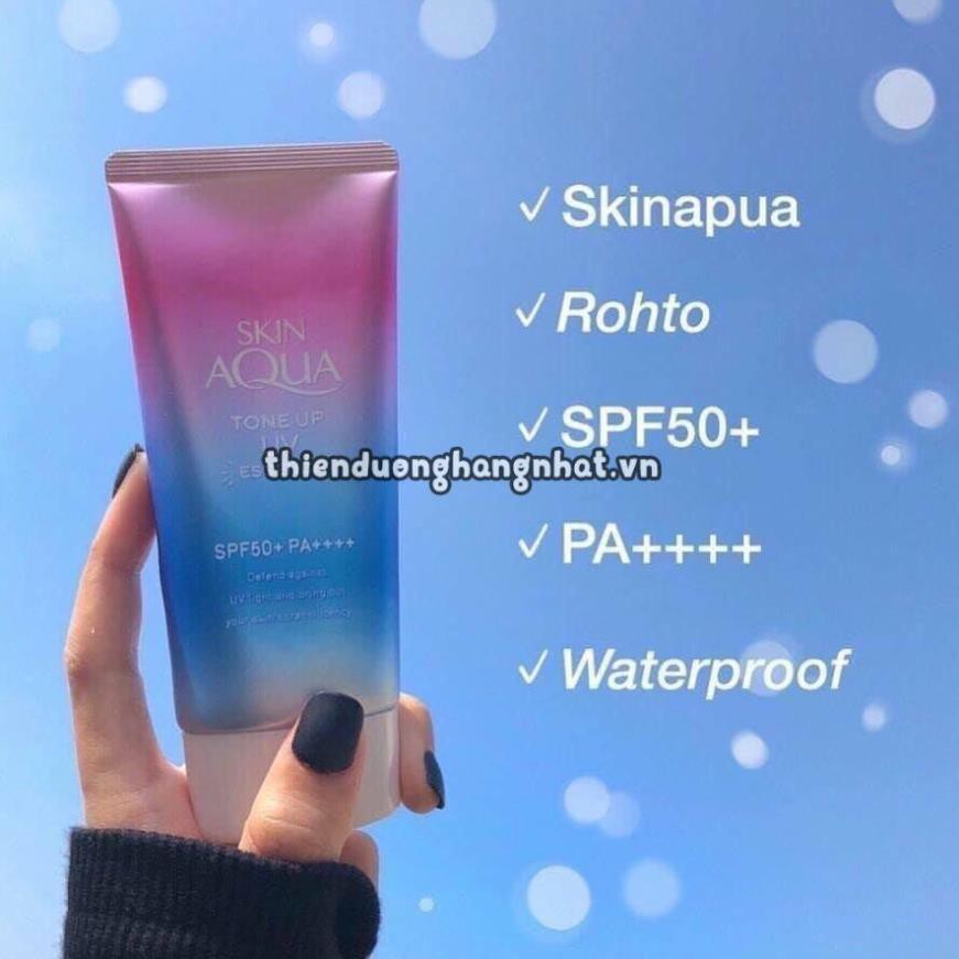 [Hàng Nhật Chuẩn] Kem Chống Nắng Nâng Tông Da Skin Aqua SPF50+ PA++++ 80g