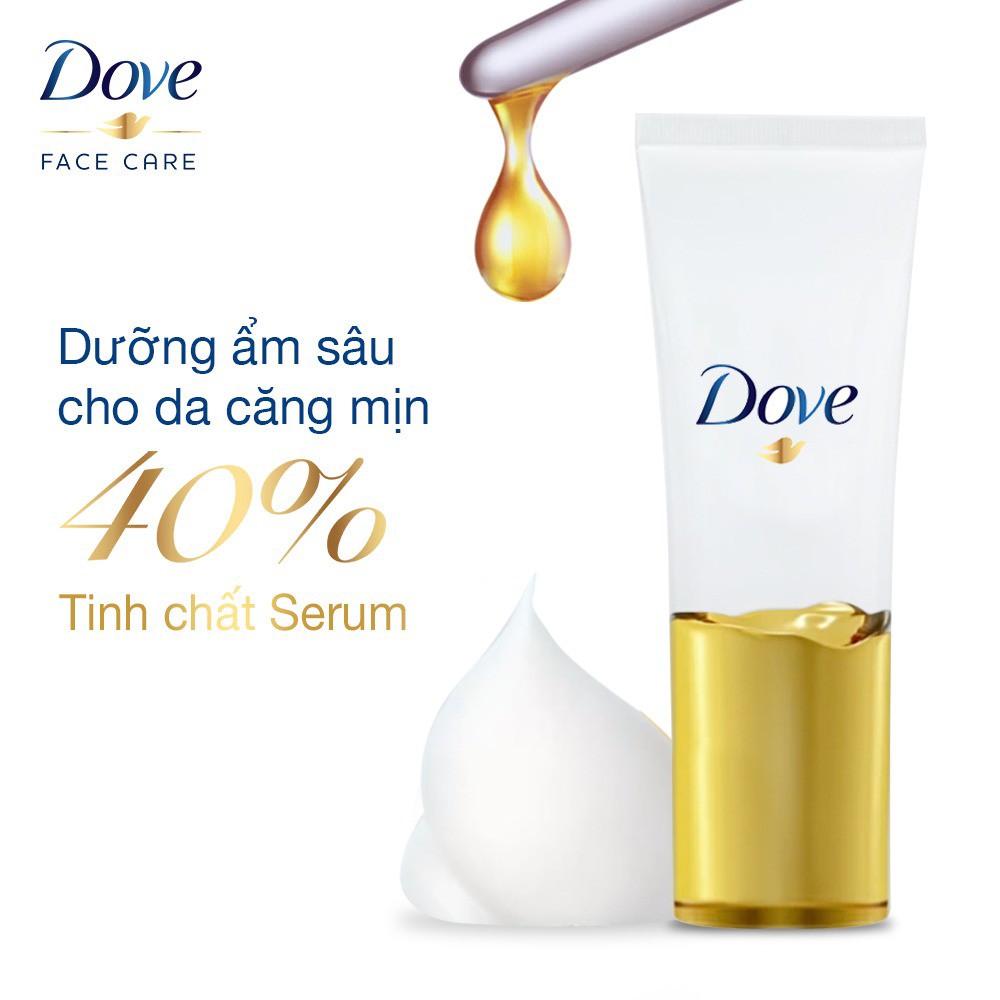 Combo dưỡng ẩm toàn diện DOVE Sữa tắm dưỡng thể 900g/chai và Sữa rửa mặt 130g/chai