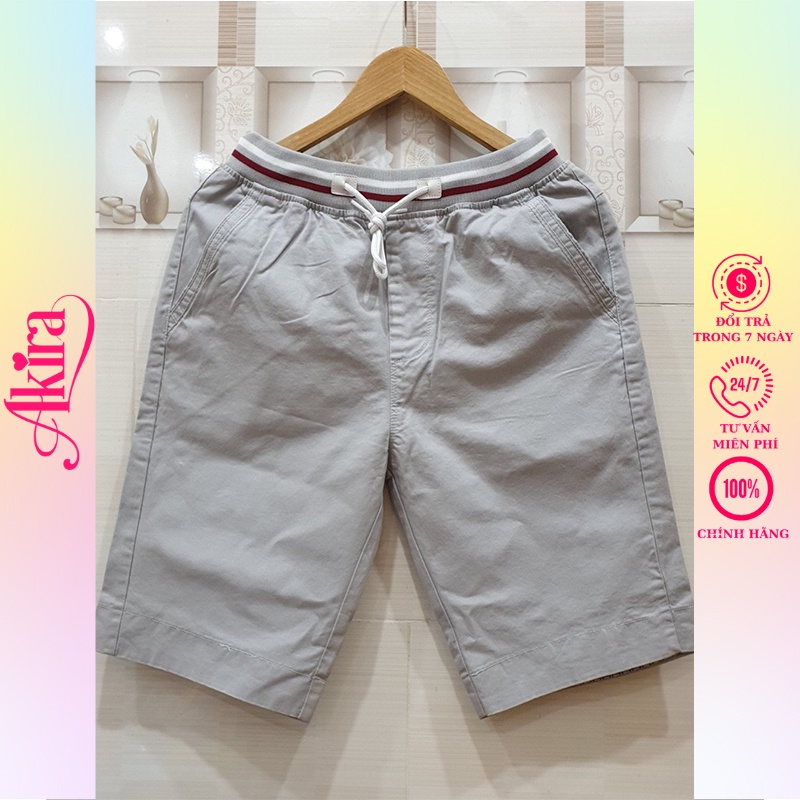 Quần short kaki nam lưng thun vải co giãn bền màu có dây rút thiết trẻ trung và sành điệu Akira