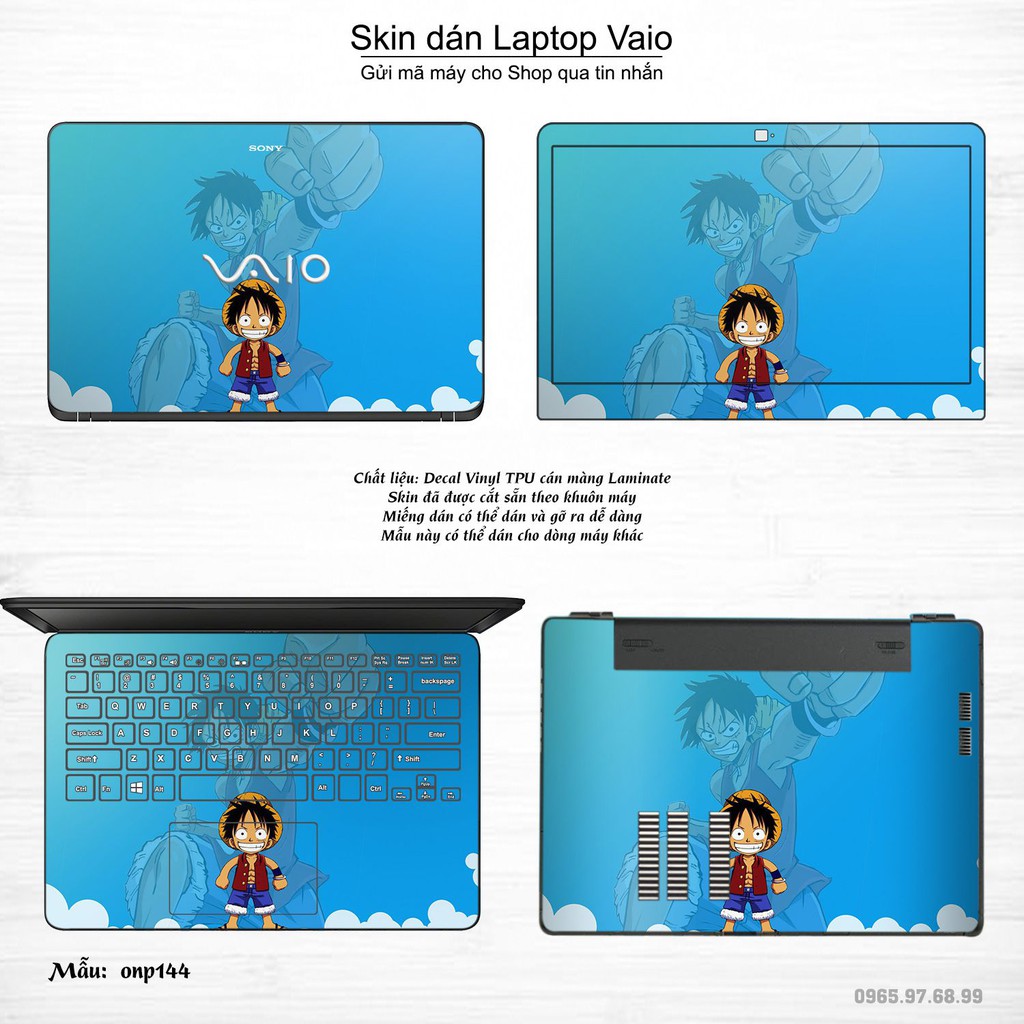 Skin dán Laptop Sony Vaio in hình One Piece nhiều mẫu 17 (inbox mã máy cho Shop)