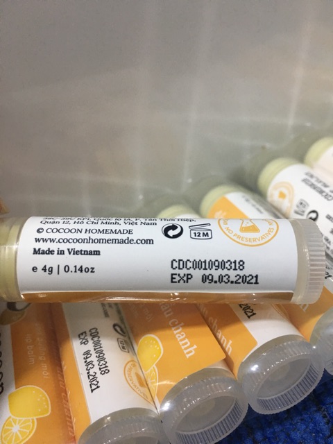 Son dưỡng môi dầu dừa, sáp ong, tinh dầu chanh dưỡng môi, trị thâm môi Cocoon | BigBuy360 - bigbuy360.vn
