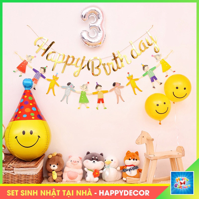 Combo set bóng mặt cười phong cách INs trang trí party sinh nhật #trangtrisinhnhat