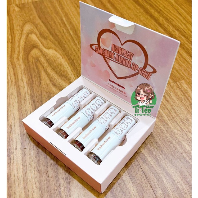 Set 4 Son Kem Lì KAKASHOW Nội Địa Trung Siêu Lì Lâu Trôi