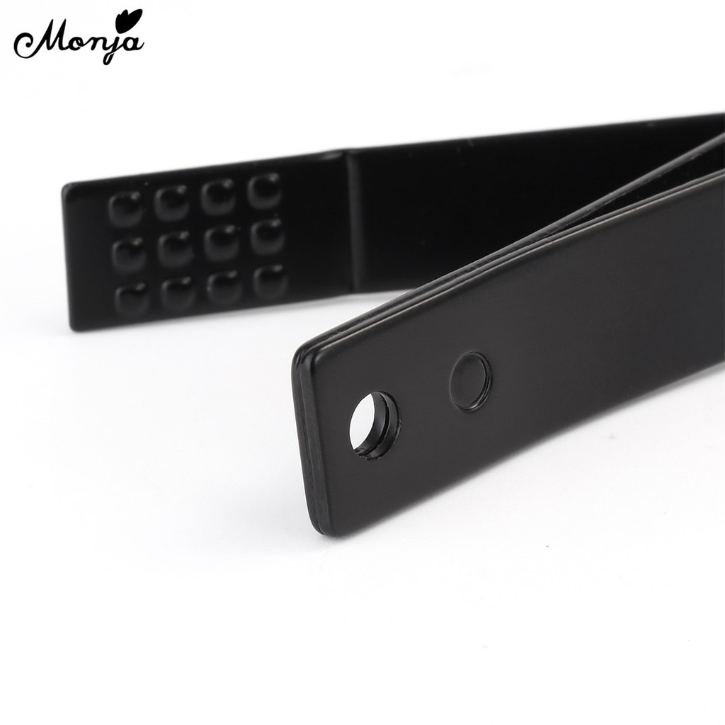[Hàng mới về] Dụng Cụ Cắt Móng Tay Monja Bằng Thép Không Gỉ Màu Đen