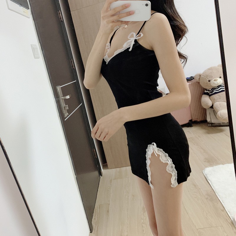 Đầm Xiaozhainv Cổ Chữ V Ôm Dáng Quyến Rũ Thời Trang | BigBuy360 - bigbuy360.vn