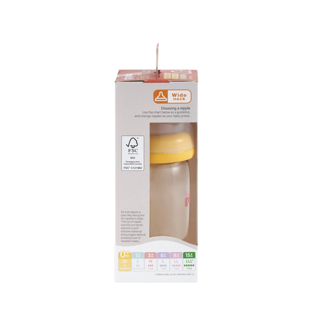 Bình sữa Pigeon 160ml / 240ml cổ rộng PPSU Plus với núm vú silicone siêu mềm Plus