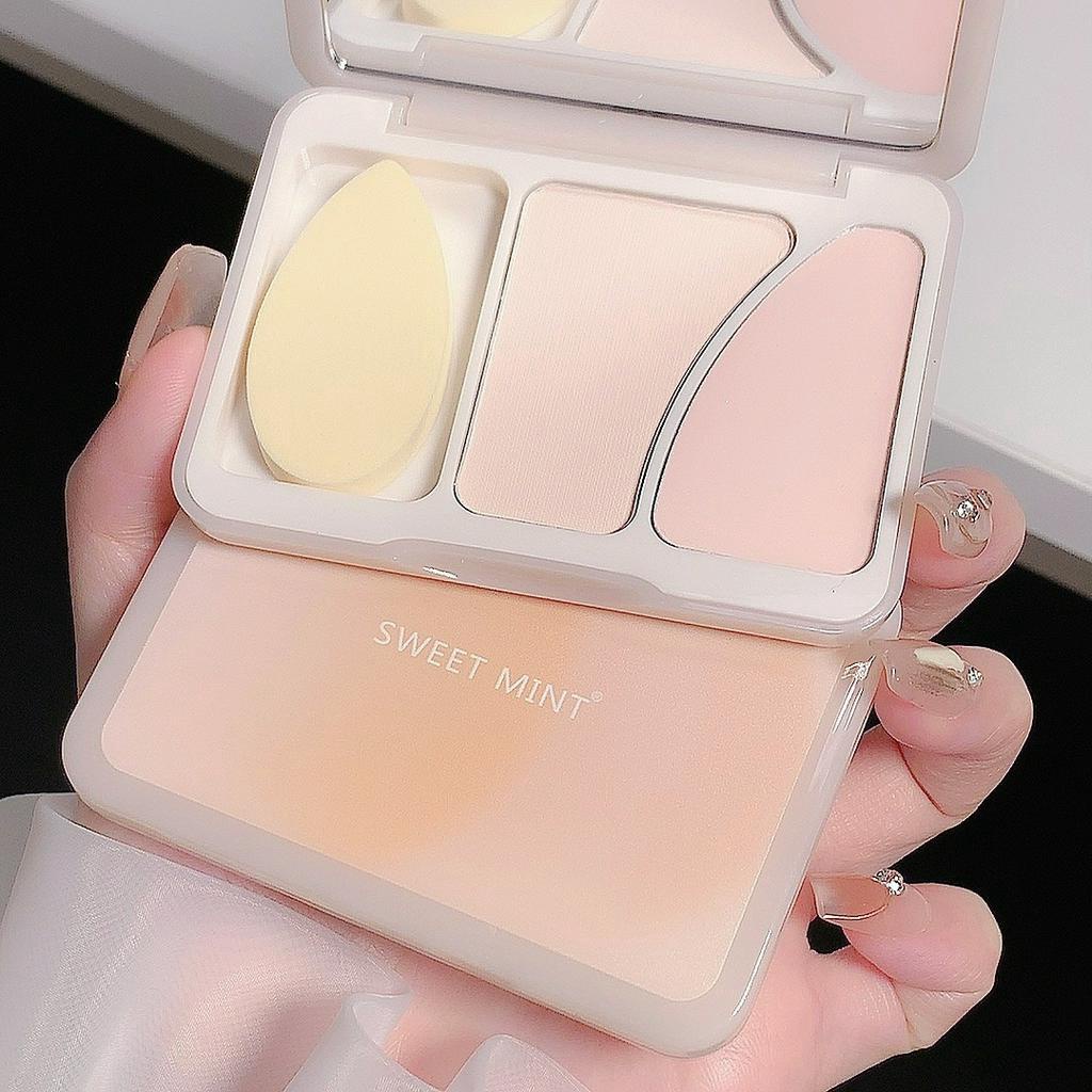 [Hàng Mới Về]SWEET MINT Kem Che Khuyết Điểm Hai Màu Che Phủ Quầng Thâm / Mụn / Quầng Thâm Dưỡng Ẩm Kiềm Dầu Lâu Trôi Chống Thấm Nước