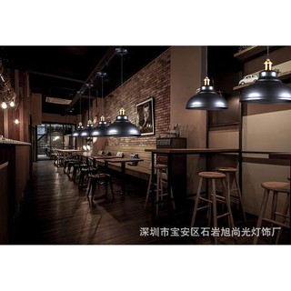 Chao đèn thả vỏ sắt đui mạ đồng