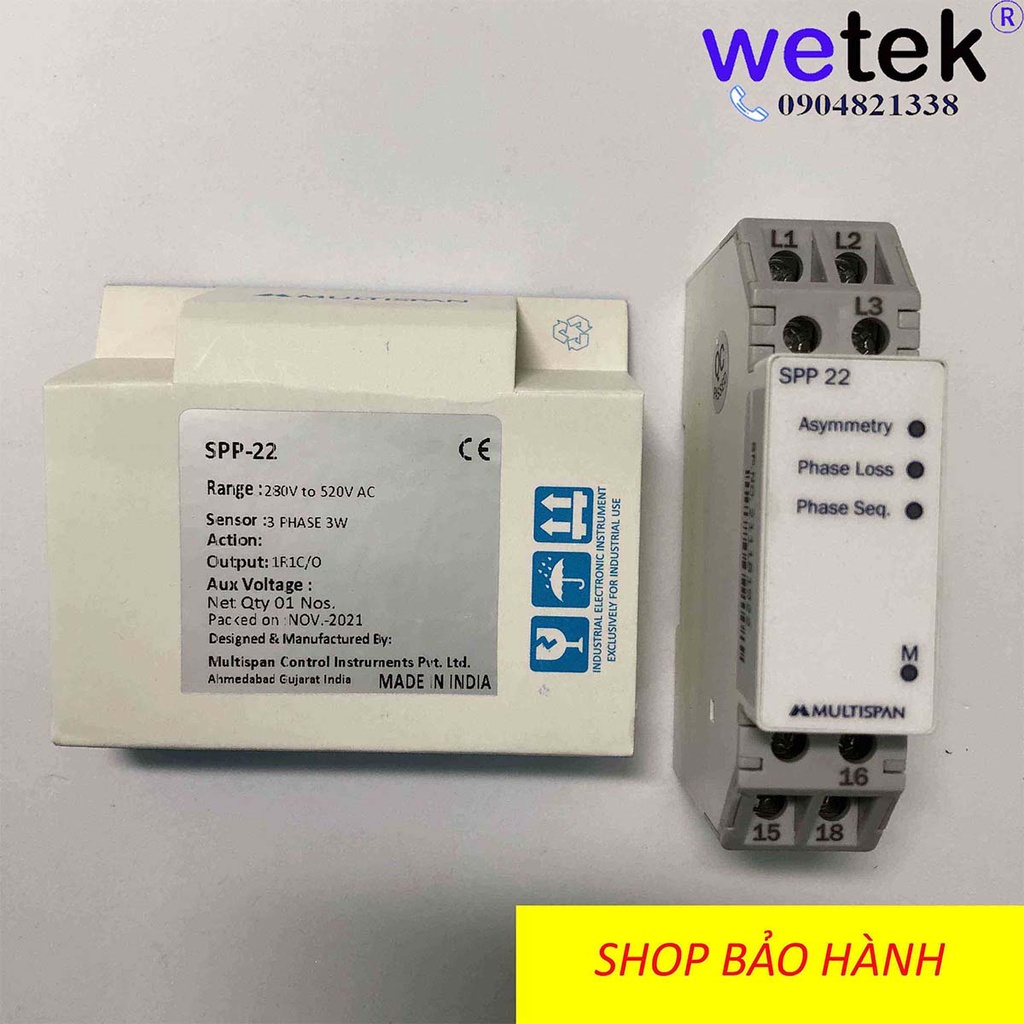 Multispan India SPP-22 Rơ le bảo vệ Pha  giá gốc rẻ, tốt, bảo hành, giấy tờ đủ