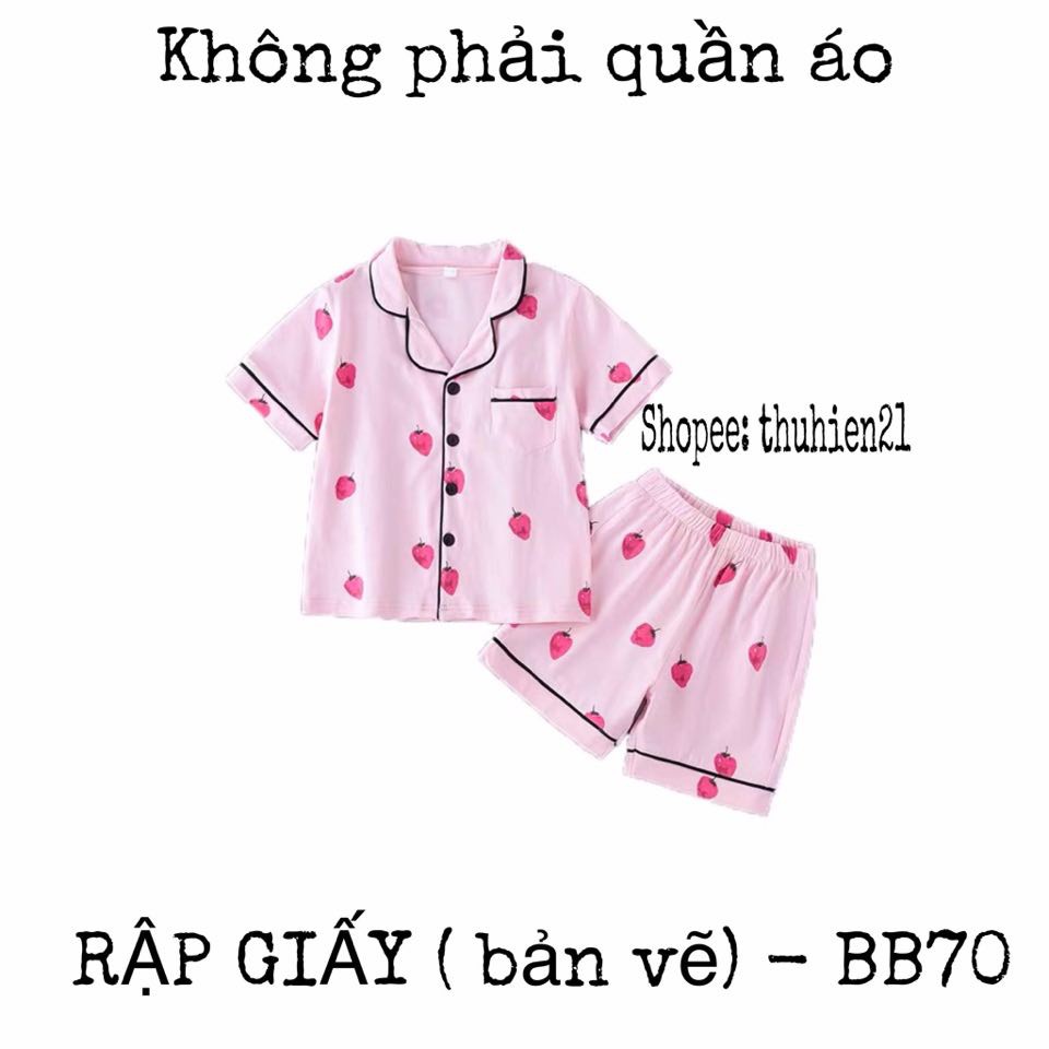 BB70_Rập giấy may bộ pijama bé gái