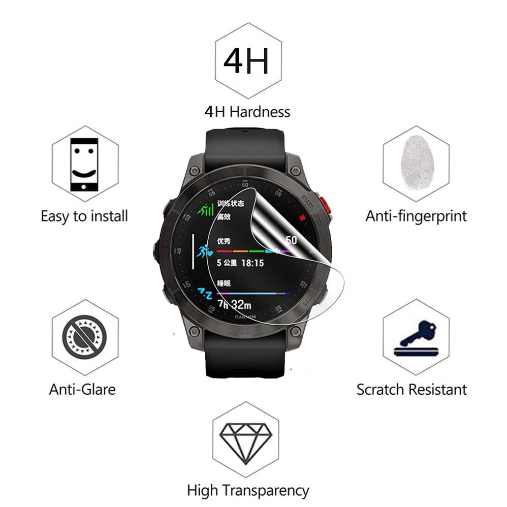 Bộ 3 Miếng Dán Màn Hình Bằng TPU Hydrogel Chống Trầy Cho Đồng Hồ Thông Minh Garmin Epix Gen 2 Kính