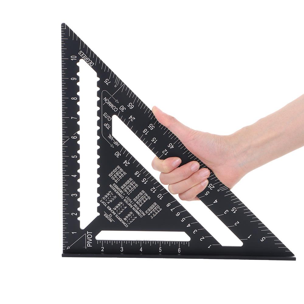 Thước Đo Góc 7 / 12 Inch Bằng Hợp Kim Nhôm Chuyên Dụng Làm Mộc