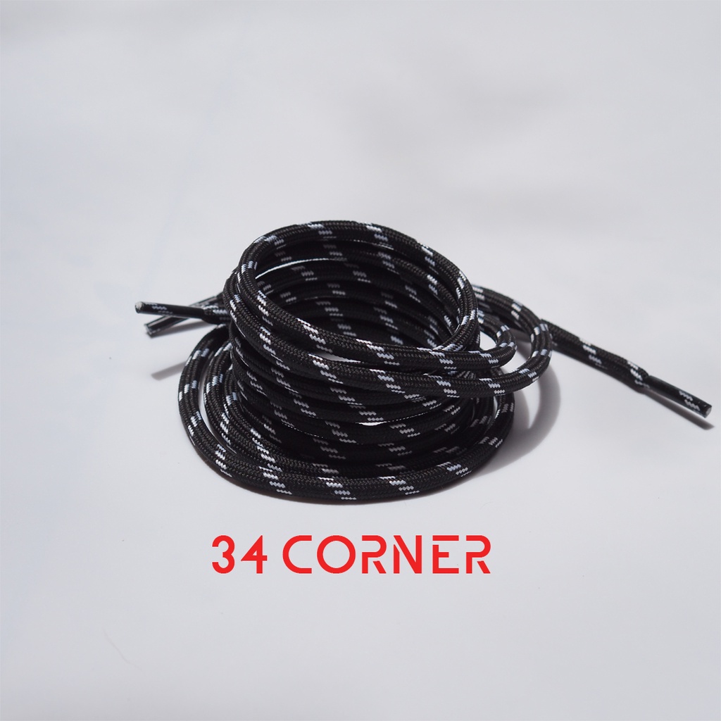 Dây Giày MLB NY, Dây Giày Tròn Yeezy 350 Oval Phản Quang Dài 120 Cm